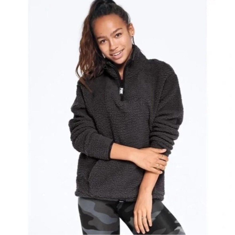 Victoria’s Secret PINK gray Sherpa pullover